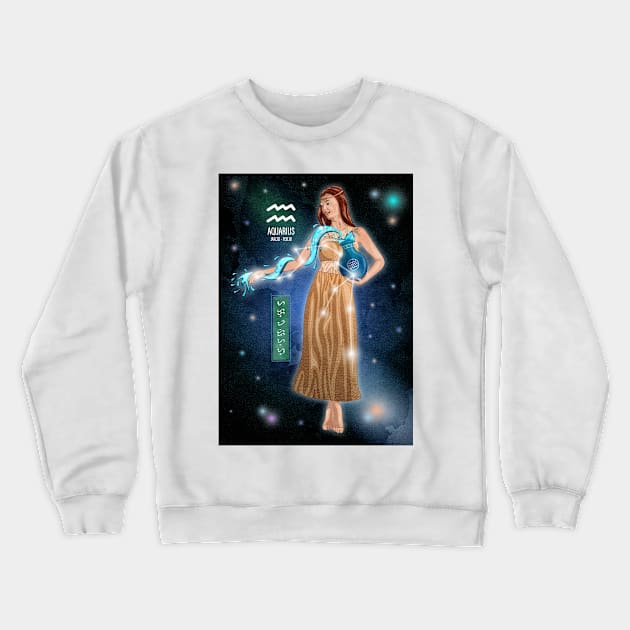 Aquarius Crewneck Sweatshirt by Thor Reyes